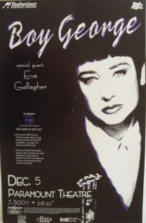 Boy George 1995 Denver Concert Tour Poster Culture Club
