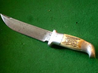 Ruana Vtg 1944 Bonner Montana SCIMITAR Knife Bowie Antique Knife Buck 