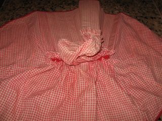   Vintage Antique Prairie (Little House) Sun Bonnet Red Gingham Fabric