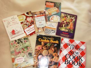 Big LOT of 9 Vintage Cookbooks Cook Books Recipes 1929 1940s 1950s 