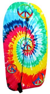 tie dye peace sign 33 inch body board boogie surf