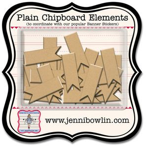 The Jenni Bowlin Plain Chipboard Elements are perfect for your 