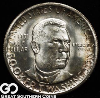 1951 s Booker T Washington Commemorative Half Dollar Gem BU