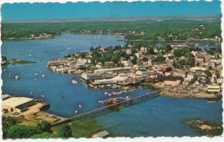 boothbay harbor maine aerial view postcard mailed in 1978 see our huge 