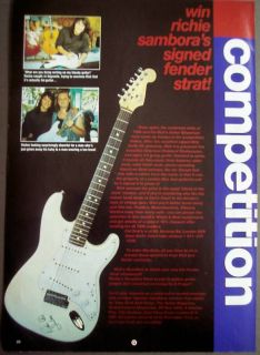 1993 Richie Samboras Signed Fender Strat Vintage Ad