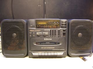    CD CASSETTE TAPE RADIO BOOMBOX AD2452 Portable stereo w speakers EQ