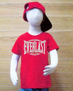 Kids Everlast Boxing Red T Shirt Short Sleeve Size 8 Age 8 9 Year