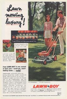 1957 Lawn Boy Self Propelled Automower Lawn Mower Mowing Luxury Print 