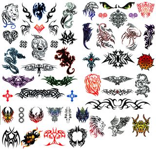 Twisted Tribal Temporary Tattoos   For Boys   50 tattoo pack