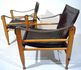 Danish Safari Lounge Chairs by Borge Mogensen Retro