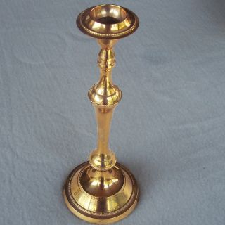 Heavy Solid Brass Candle Holder Stick Candlestick 11 3 8 Tall Made in 