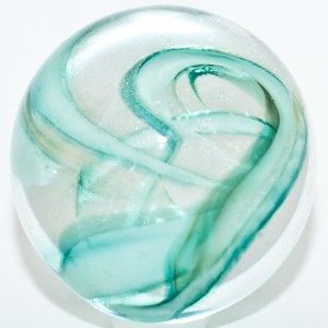 Glass Marble ~ Ray Anderson ~ Mint Green and Dichroic Chaos 