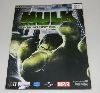 Hulk Official Strategy Guide Bradygames Brand New with Poster