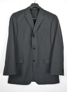 Boss Hugo Boss Super 140 Dark Gray Black 3 Button Blazer Jacket XL 