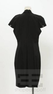 Boss Hugo Boss Black Pleated Cap Sleeve Dress Size US 12