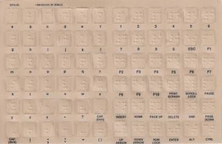 Braille Keyboard Stickers w Reverse Print White Letters