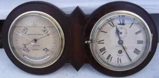   Brass Smiths Astral Ships Clock And Kelvin,Bottomley & Baird Barometer