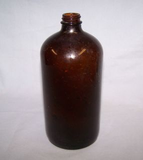 Vintage Large Amber Brown Duraglas Bottle 8 1 2 Tall