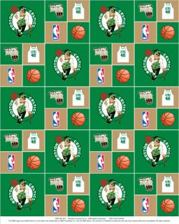 Boston Celtics NBA Basketball Team Cotton Fabric Print