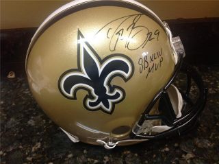 Drew Brees Signed Saints Authentic Proline Helmet Brees Hologram Pic 
