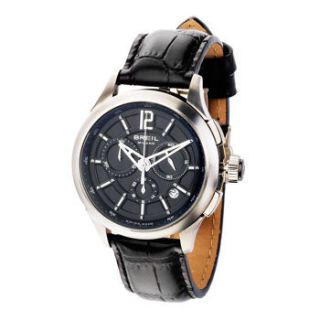 Breil Milano 939 ChronographBlack Leather Unisex Wrist Watch Model 
