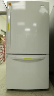 LG LDC22720SW 22Cu Ft Bottom Freezer Refrigerator 33 Width White