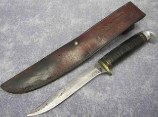 Vintage Western Boulder Colorado PatD USA Fixed Blade Hunting Knife 