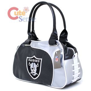   Raiders Bowler Bag Purse Hand Bag NFL Team Logo Women Bag