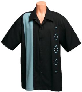 New Mens XXXL Sheen Bowling Shirt Tall Long 3XL Aqua