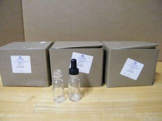 60 Brand New 1 2 Ounce Glass Eye Dropper Bottles No Droppers