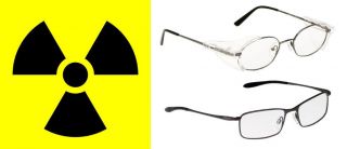 Phillips Radiation Safety Glasses Metal Frame 75 PB Lead 1 80 High 
