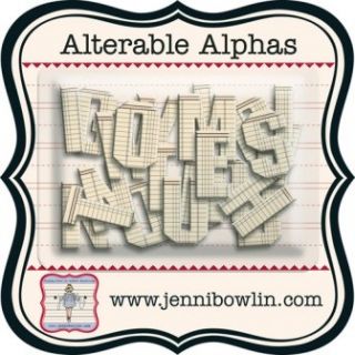 Jenni Bowlin Alterable Alphas Ledger Chipboard New 2011