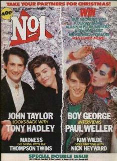 Prince Boy George Paul Weller Madness John Taylor No1 Number One Dec 1 