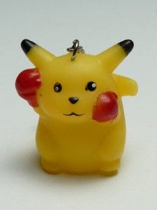pokemon squeaky pikachu key ring with boxing gloves