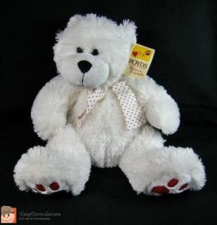 Boyds Bears Friends Bubba Lovebear White Cuddle Fluff Plush Teddy 