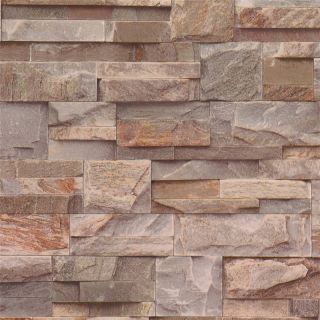 Brown / Grey   J27408   Natural Brick Stone Effect   Muriva Wallpaper