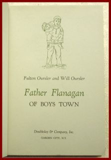 BOYS TOWN & FATHER FLANAGAN 1949 1st Ed w/DJ VERY GOOD