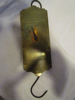 1867 Morton Bremners Brass Hanging Spring Scale