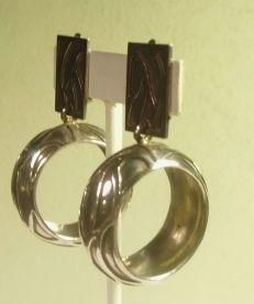   Sterling Silver Modernist Earrings by Brenda Schoenfeld Mexico