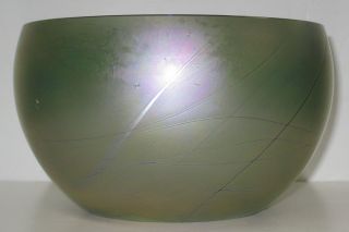Steven Maslach Iridescent Studio Glass Bowl 1988