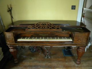 JW Brackett 1864 square grand piano STUNNING