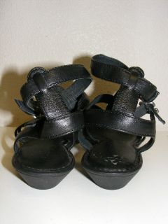 Born Bragg Black Strappy Gladiator Leather Sandals Shoes Womens 8 39 