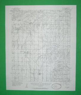 Dill City Clinton Sherman AFB Oklahoma 1957 Topo Map