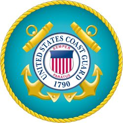 United States Coast Guard Symbol Semper Paratus Metal License Plate 