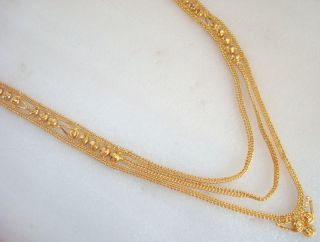Attractive Traditional Indian Wedding Bridal Gold Plated Long Chain 