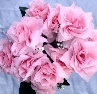   Rose Petal Pink Soft Silk Wedding Flowers Bouquets Centerpieces