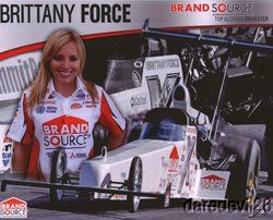2008 Brittany Force Brand Source Top Alcohol Postcard