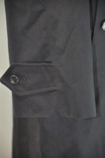 Daks Navy Signature Cotton Check Lining Raincoat 40