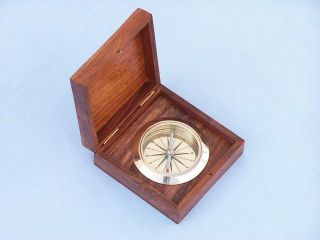 brass captain s boxed desk compass 4 marine