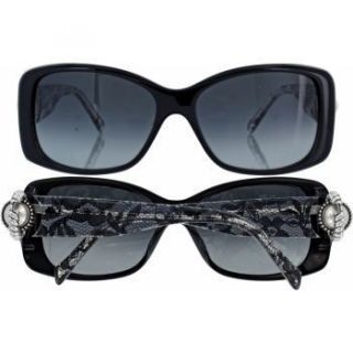 Brighton Twinkle Lace Sunglasses Black Chantilly Lace Pearl $85 Tin 